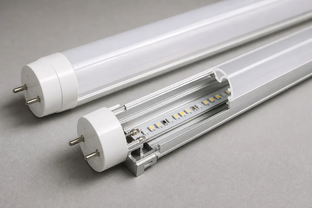 2026 LED T8 PC vnější trubice a vnitřní hliníkové pouzdro pro OEM a sestavu tubusu a osvětlení soukromé značky